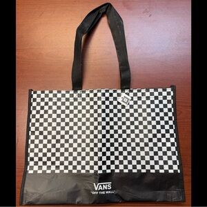 Vans Black and White Checkered Tote